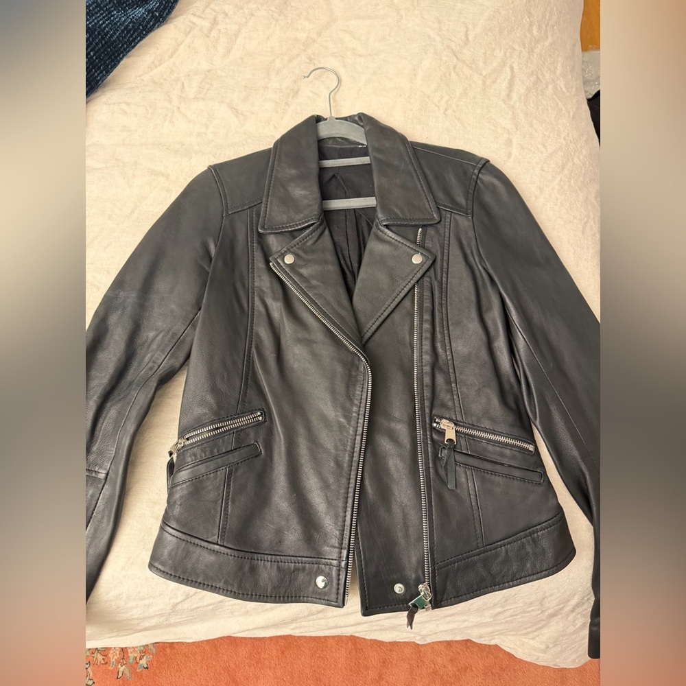 Zara Women's Faux Black Leather Jacket